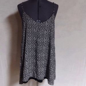 Ecote mini dress, pretty black and white pattern w/ slip underneath sz M